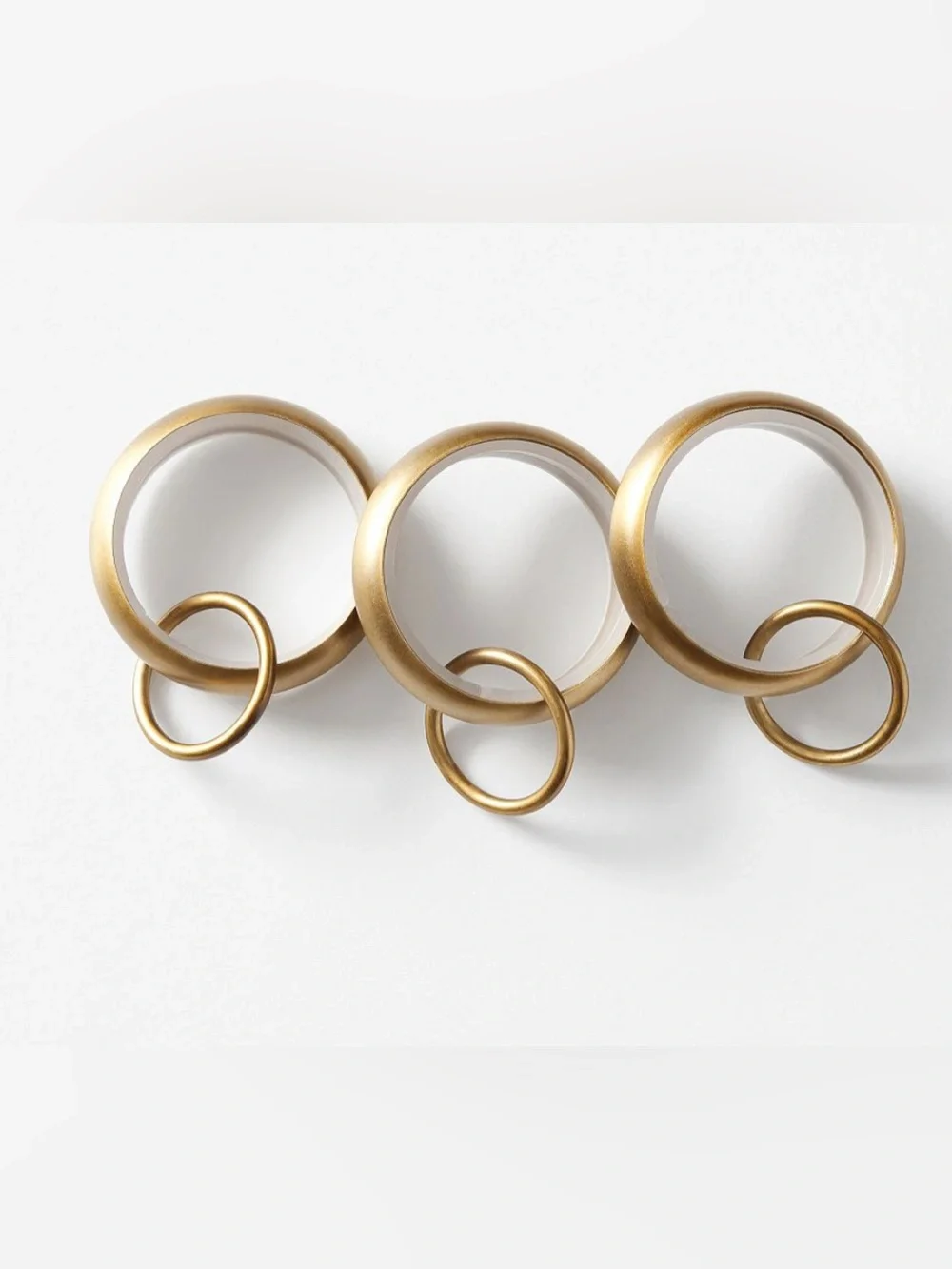 Pottery Barn Quiet Glide Curtain Round Rings 0.75 - Set of 10